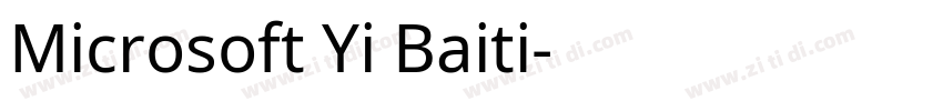 Microsoft Yi Baiti字体转换